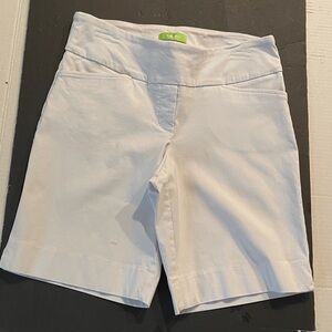 High Waist White Women's Shorts
